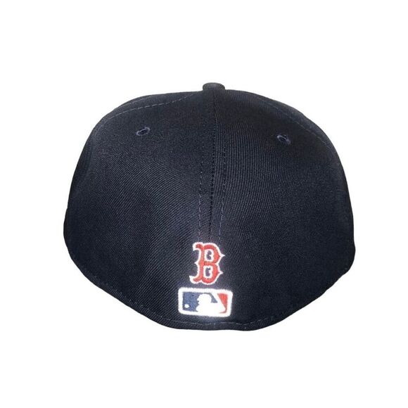 New Era Boston Red Sox Dual Logo 59FIFTY Fitted Hat Cap Size 7 3/4 - Picture 4 of 5